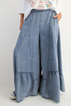 Washed Denim Palazzo Pants-Pants-Easel-Washed Denim-Small-Inspired Wings Fashion