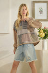 Patchwork Top-Top-Oli & Hali-LT Taupe-Small-Inspired Wings Fashion