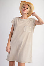 Mineral Washed Knit Dress-Dresses-Easel-Small-Stone-Inspired Wings Fashion