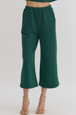 Textured high-waisted wide-leg Pants-Pants-Entro-Forest-Small-Inspired Wings Fashion