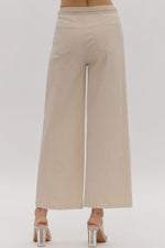 Wide Leg Pants w/ Braided Detail @ Waist-Pants-Entro-Rust-Small-Inspired Wings Fashion