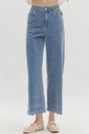 High Waist Embroidery Border Pants-Pants-Entro-LT Denim-Small-Inspired Wings Fashion