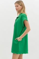 Jersey Knit Mini Dress-Dress-Entro-Green-Small-Inspired Wings Fashion