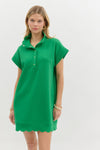 Jersey Knit Mini Dress-Dress-Entro-Green-Small-Inspired Wings Fashion