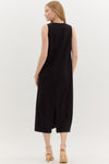 Sleeveless Ribbed Midi Dress-Dress-Entro-Black-Small-Inspired Wings Fashion