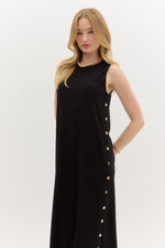 Sleeveless Ribbed Midi Dress-Dress-Entro-Black-Small-Inspired Wings Fashion