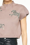 Leopard Print Mock Neck Crop Sweater-Shirts & Tops-Entro-Small-Mocha-Inspired Wings Fashion