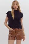 Embroidered Sleeveless Sweater-Shirts & Tops-Entro-Black-Small-Inspired Wings Fashion