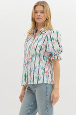 Flowers and Stripes Top-Shirts & Tops-Entro-Off White-Small-Inspired Wings Fashion