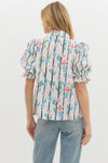 Flowers and Stripes Top-Shirts & Tops-Entro-Off White-Small-Inspired Wings Fashion