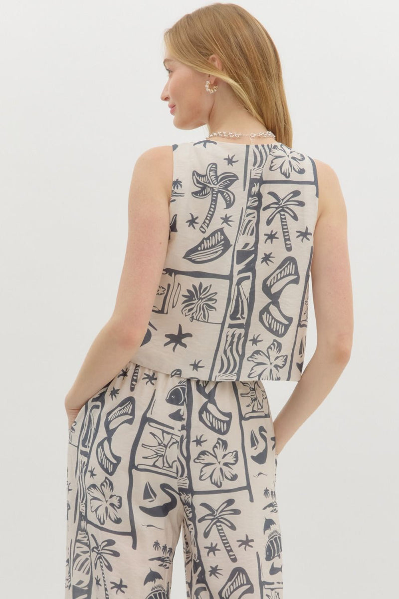 Resort Top-Shirts & Tops-Entro-Charcoal-Small-Inspired Wings Fashion