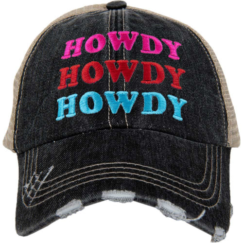 Howdy Howdy Howdy Trucker Hat-Hats-Katydid-Black-Inspired Wings Fashion
