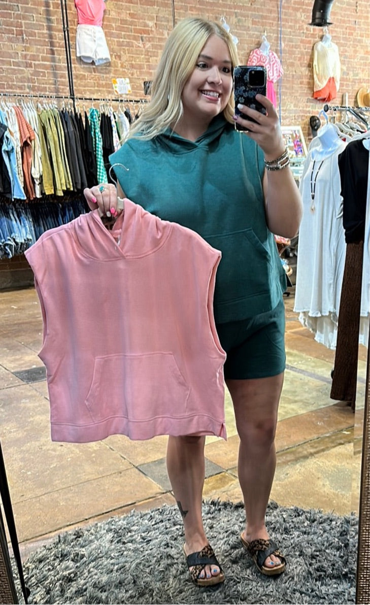 Fleece and Short Set-Outfit Sets-Rae Mode-Small-Pink-Inspired Wings Fashion