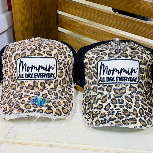 Mommin' Leopard Hat-Hats-Lucky Girl Boutique-Leopard-Inspired Wings Fashion