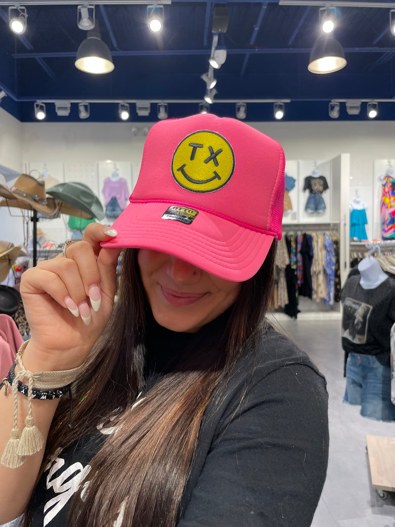 Patch Hats-Hats-Lucky Girl Boutique-Yellow TX Smiley-Inspired Wings Fashion