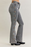 HW Western Button Bootcut Jeans-Jeans-Judy Blue-Grey-0(24)-Inspired Wings Fashion