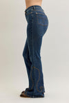 HW Western Stud Flare Jeans-Jeans-Judy Blue-Denim-0(24)-Inspired Wings Fashion