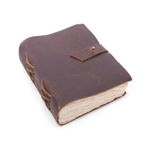 Chocolate Oiled Leather Journal-Journal-Sugarboo-Inspired Wings Fashion