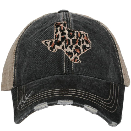 Leopard Texas Trucker Hat-Hats-Katydid-Black-Inspired Wings Fashion