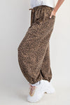 Animal Print Washed Terry Pants-Pants-Easel-Ash-Small-Inspired Wings Fashion