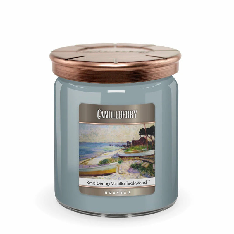 Candleberry Nouveau Candles-Candles-CandleBerry Company-Smoldering Vanilla Teakwood-Candy Jar-Inspired Wings Fashion