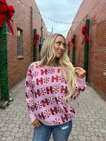 HoHoHo Sweater-Sweaters-Fantastic Fawn-Lt. Pink-Small-Inspired Wings Fashion