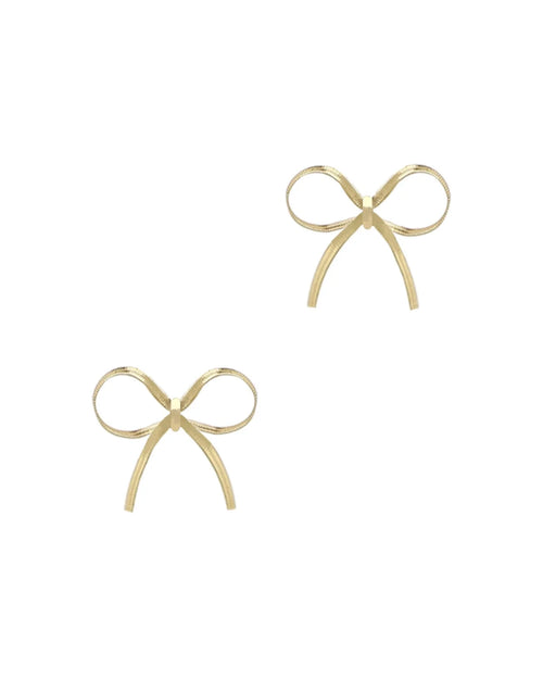 Snake Chain Bow Stud Earrings-Earrings-What's Hot Jewelry-Small-Inspired Wings Fashion