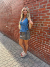 Lace Up Denim Vest-Vest-Scully-Blue-Small-Inspired Wings Fashion