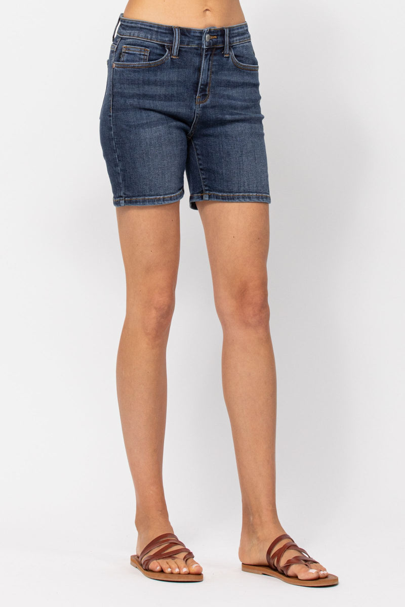 High Rise Mid Length Shorts-Judy Blue-Small-Inspired Wings Fashion