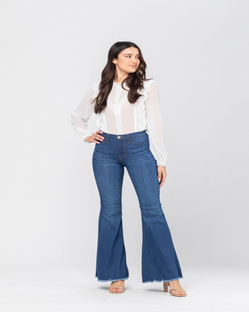 High Waist Super Flared Pants-bottoms-Judy Blue-25-MD-Inspired Wings Fashion