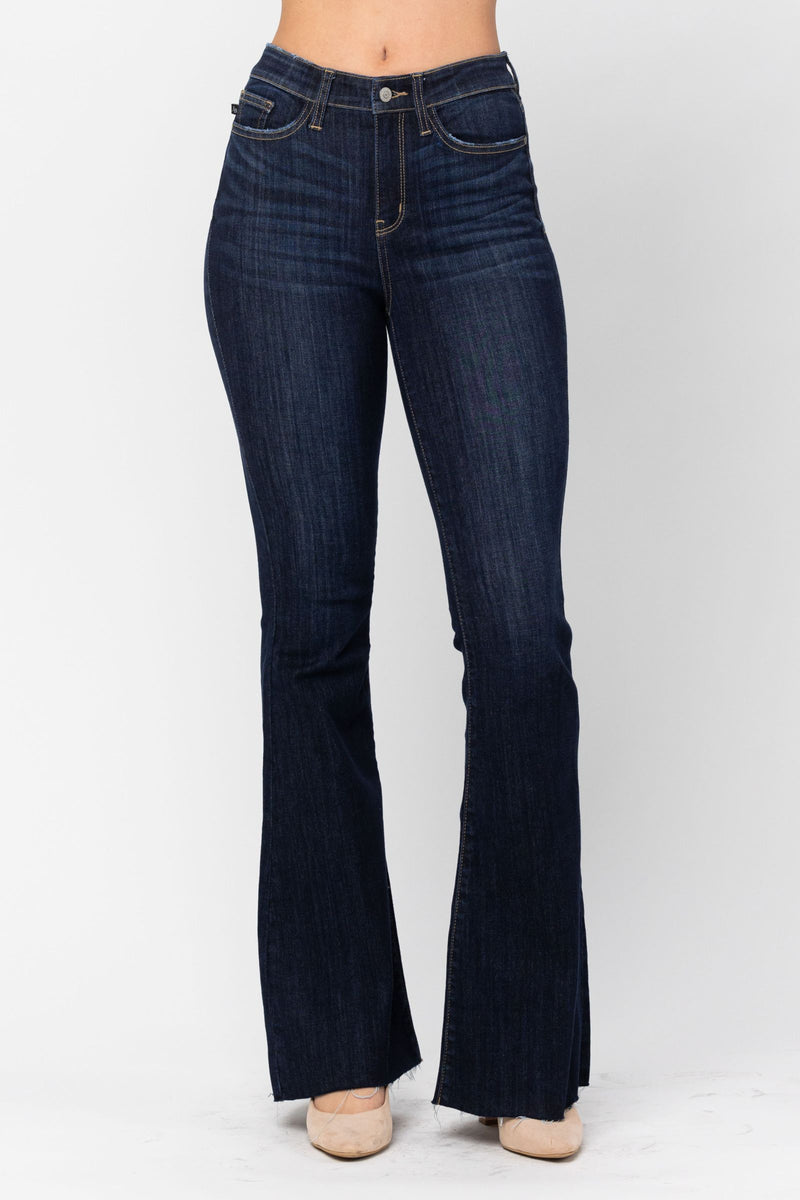Sæbe Hane tone Dark Wash Flare Jeans | Inspired Wings Fashion | Shop Online Jeans