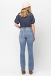Stone Washed Destroyed Bootcut Jeans-Pants-Judy Blue-0-Medium Wash-Inspired Wings Fashion