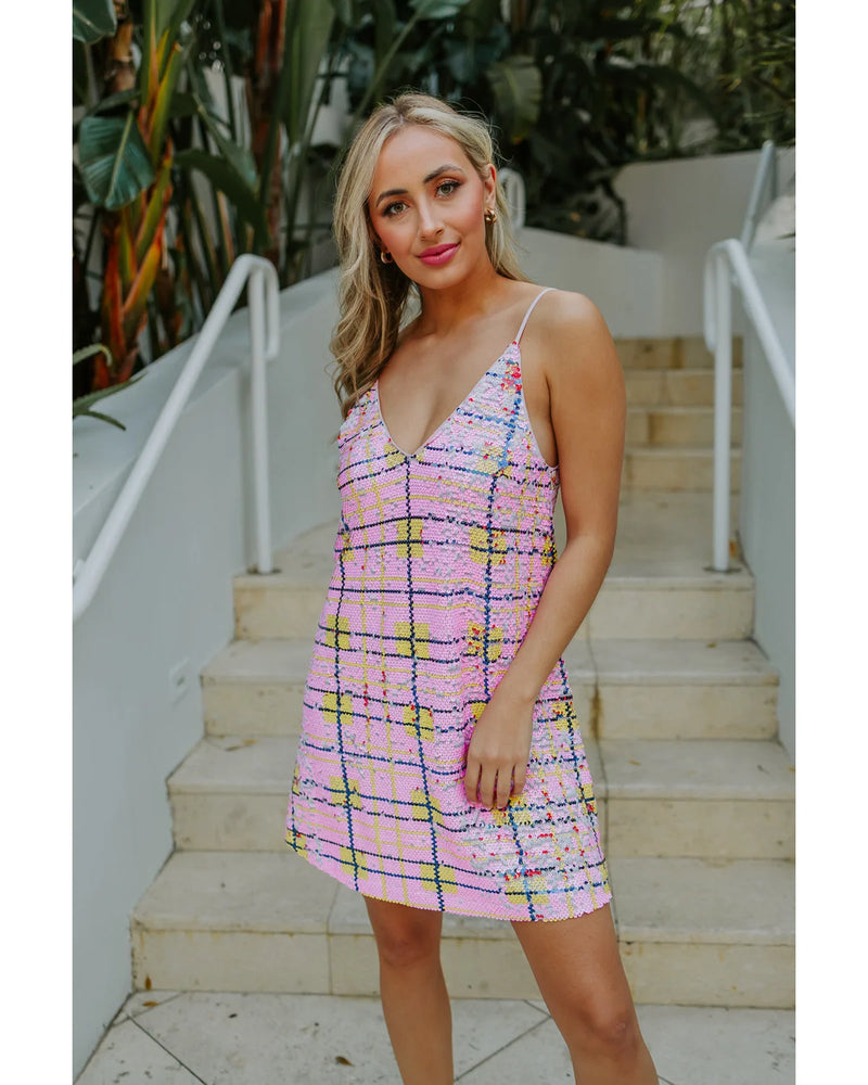 Cleo Sequin Party Dress-Dresses-BuddyLove-Bubble Gum-Extra Small-Inspired Wings Fashion