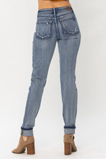 Mid-Rise Button Fly Wash & Cuff-Jeans-Judy Blue-0/24-Inspired Wings Fashion