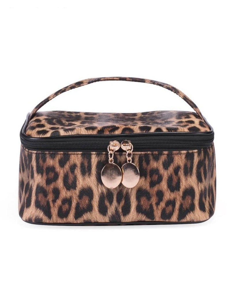 Leopard Makeup Cases-Bag and Purses-Julia Rose Wholesale-Inspired Wings Fashion