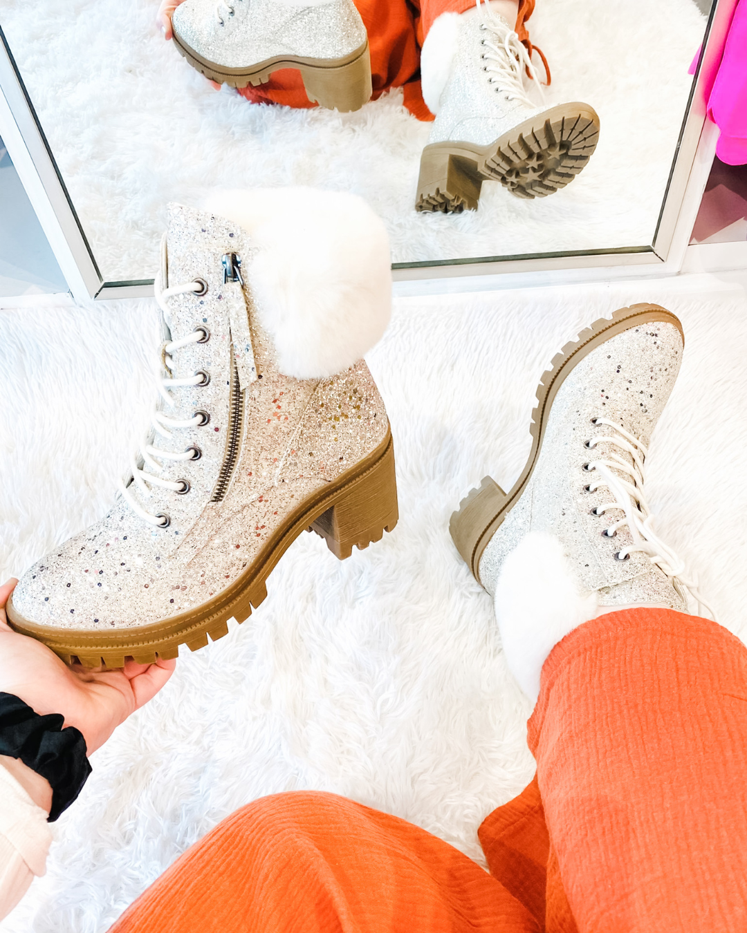 Cream Blink Boots | Inspired Wings Fashion | Shop in USA