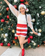 Candy Cane Shorts-Shorts-Why Dress-Small-Inspired Wings Fashion