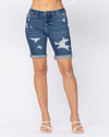 Destroyed Bermuda Shorts-bottoms-Judy Blue-Small-Inspired Wings Fashion