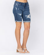 Destroyed Bermuda Shorts-bottoms-Judy Blue-Small-Inspired Wings Fashion