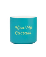 Ceramic Planters-Pots & Planters-About Face Designs, Inc.-Kiss My Cactass-Inspired Wings Fashion