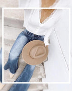 Wool Felt Panama Hat-Hat-Olive & Pique-Pecan-Inspired Wings Fashion