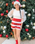 Candy Cane Shorts-Shorts-Why Dress-Small-Inspired Wings Fashion