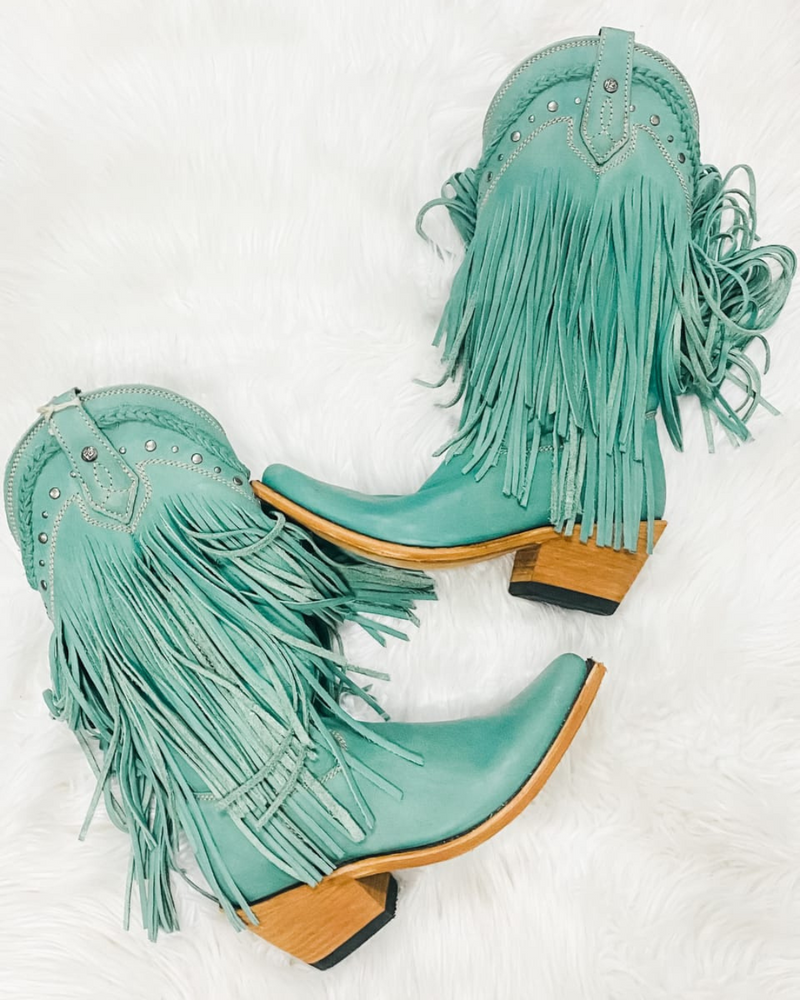 Vegas Fringe Boots Inspired Wings Fashion Shop Online Boots