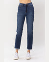 Cool Denim Sustainable Cuff BF Jeans-Jeans-Judy Blue-0(24)-Inspired Wings Fashion