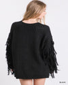 Knit Fringe Sleeve Pullover-Tops-Jodifl-Small-Mauve-Inspired Wings Fashion