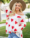 Distressed Heart Sweater-Tops-BiBi-Small-White-Inspired Wings Fashion