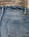 WB Frayed Detail Shorts-bottoms-KanCan-Small-Medium Denim-Inspired Wings Fashion