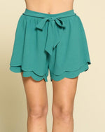 Scallop Hem Woven Shorts-bottoms-Oddi-S-Black-Inspired Wings Fashion