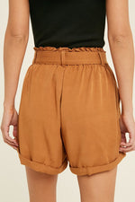Belted Tencel Shorts-bottoms-Wishlist-Small-Gucci-Inspired Wings Fashion
