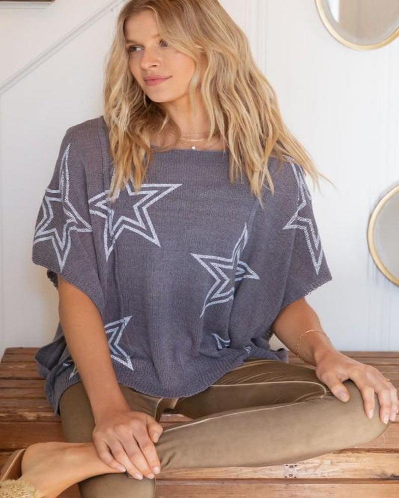 Star Sweater Top-Tops-Pol Clothing-Small-Inspired Wings Fashion